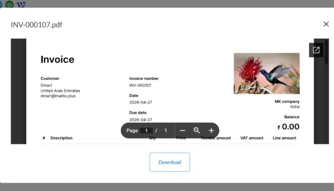 Branded invoices, paid faster