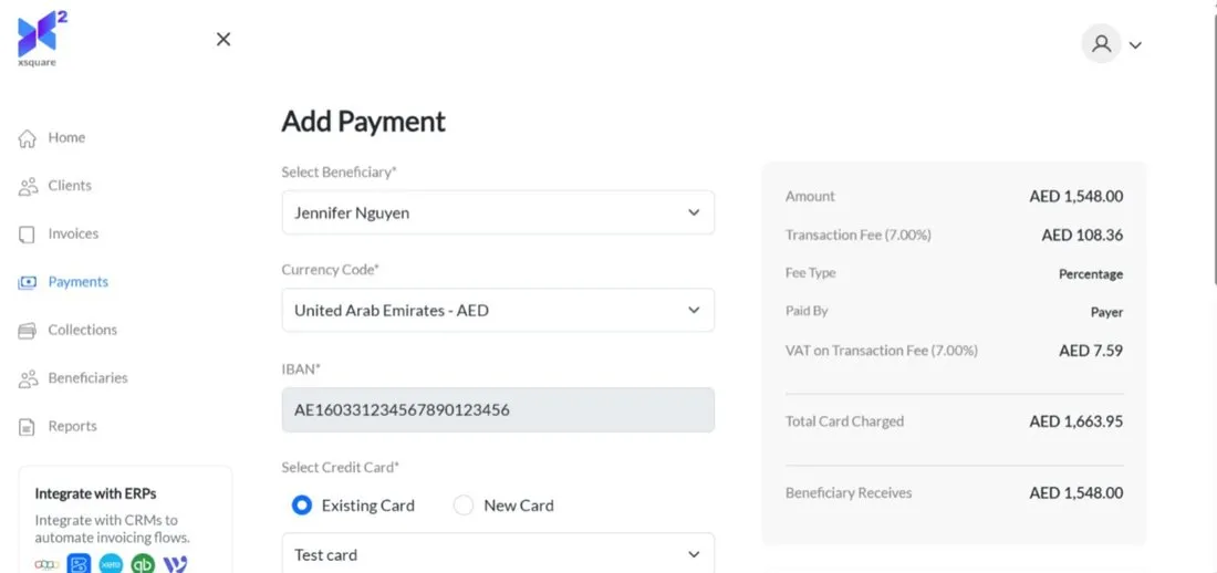 Pay suppliers on card